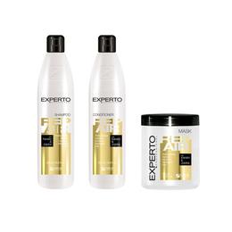 Set cadou reparare pentru parul degradat Experto Professional sampon 500ml, balsam 500 ml, masca 500 ml cod.4105/4103/4104