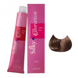 Vopsea Permanenta - Blond Aramiu Castaniu - Silky Coloration Cream nuanta 7.74 Copper Chestnut Blonde