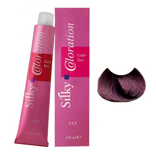 Vopsea Permanenta - Saten Violet Intens - Silky Coloration Cream nuanta 44.20 Intense Violet Brown poza