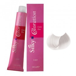 Vopsea permanenta - blond alb - silky coloration cream nuanta 000 lightener