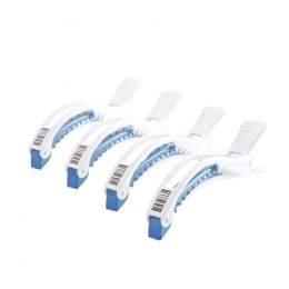 Cleme Par Plastic - Dajuja Penguin Clip Professional Hair Clip, alb-albastru, 4 buc